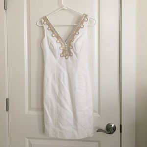 White and gold Lily Pulitzer dress