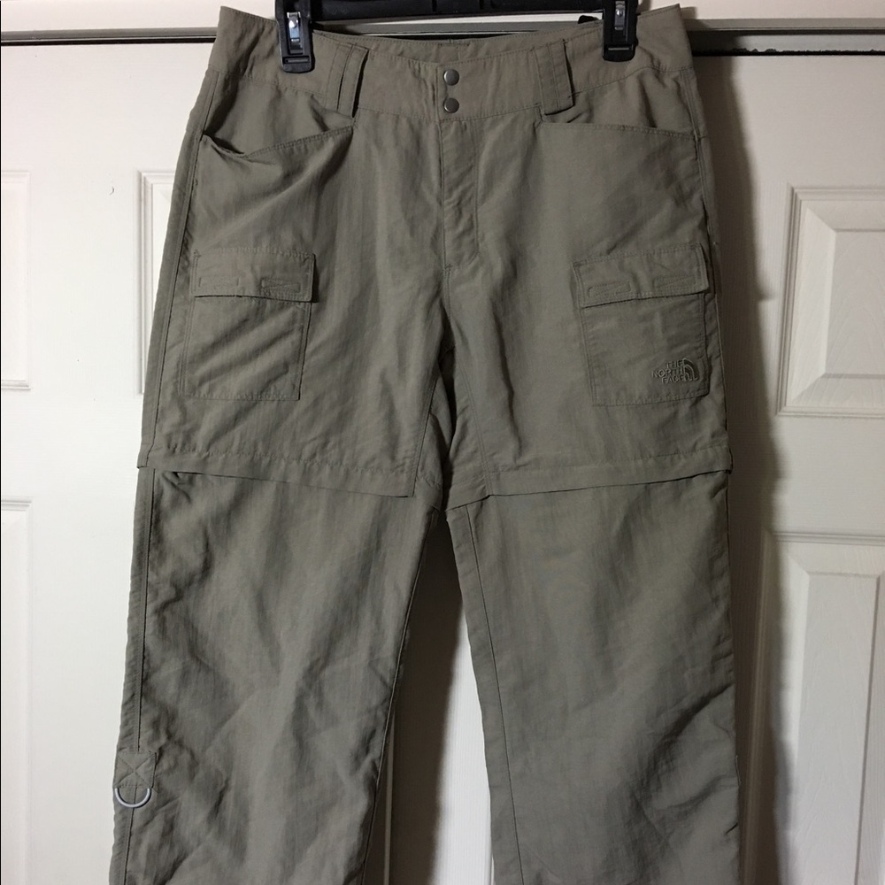 North Face Khaki Pants with zip off legs Sz 10