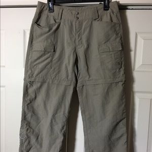 North Face Khaki Pants with zip off legs Sz 10