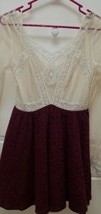 Free People Long Sleeved Victoria Mini Dress