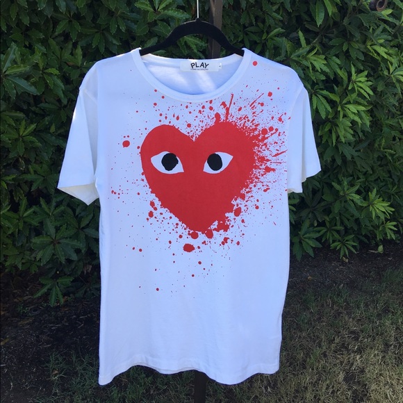 cdg splatter tee