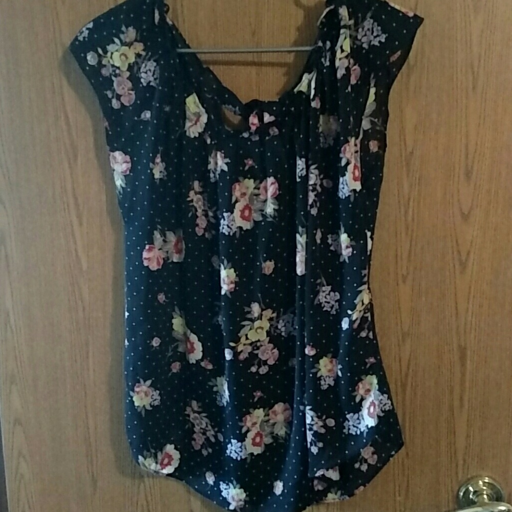 LC Lauren Conrad floral blouse