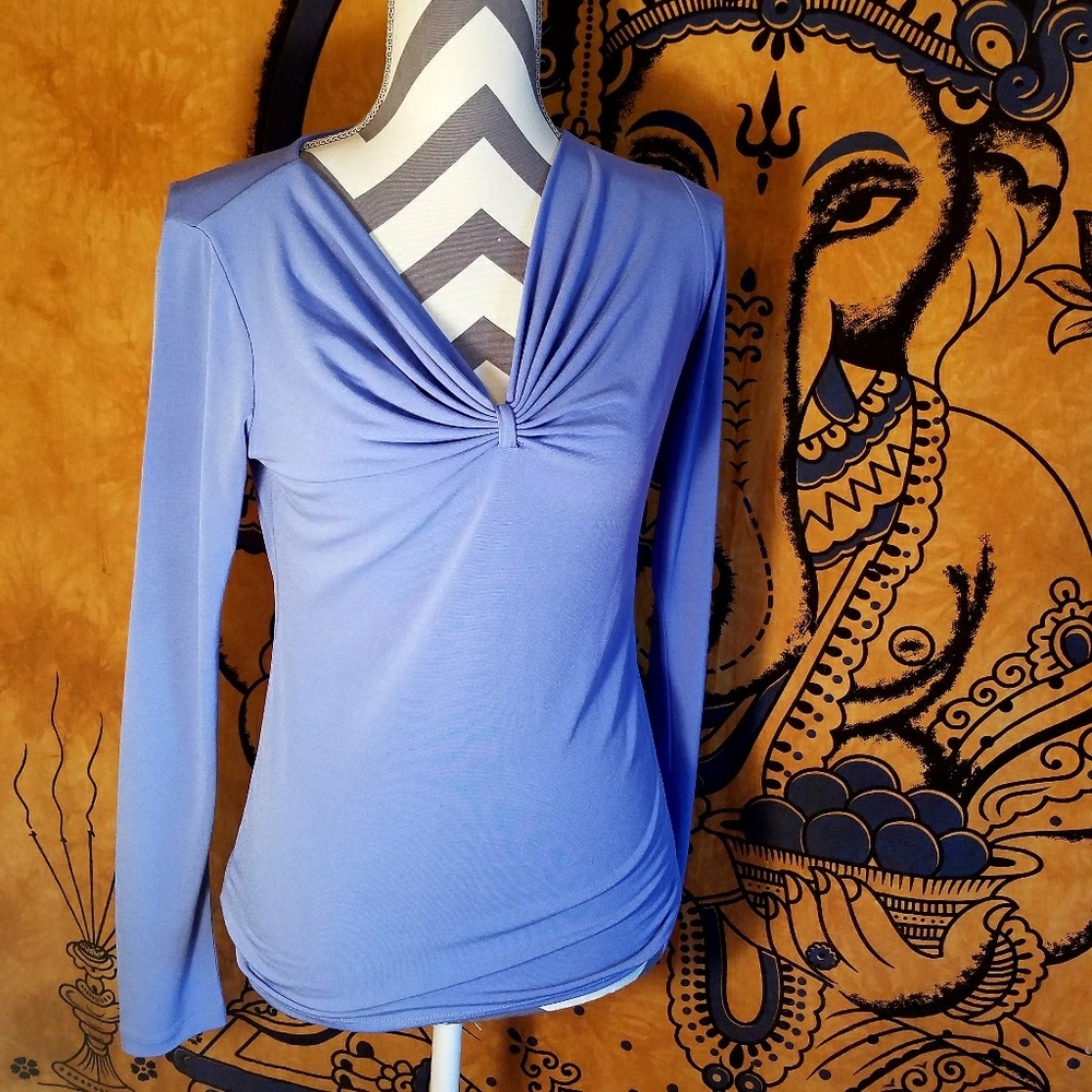 New York & Co. Periwinkle Long Sleeve Shirt