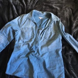Chambray long sleeve shirt