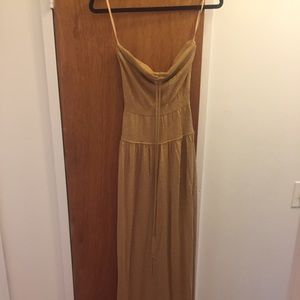 Long golden dress
