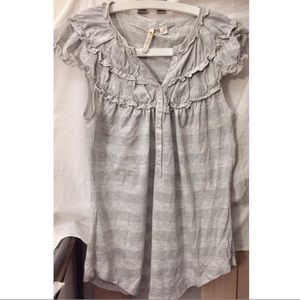 Anthropologie Little Yellow Button top