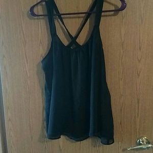 Express sleeveless criss cross back top