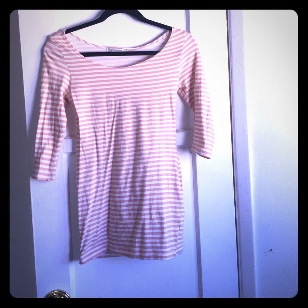 Pink and white stripped dress!