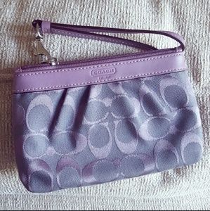 100% Authentic coach wallet wristlet grey lilac
