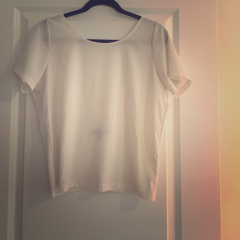 White Kova&T top with backless detail
