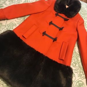 Kate Spade New York - Orange Faux Fur Allie Coat