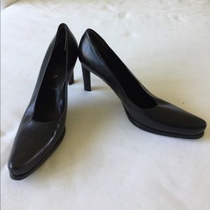 PRADA Sexy Black Leather Stiletto Heels - size 6