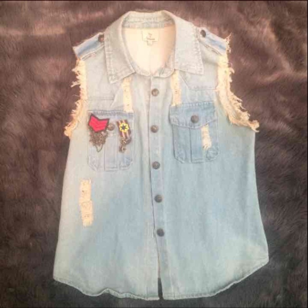 Women's size Large jean vest