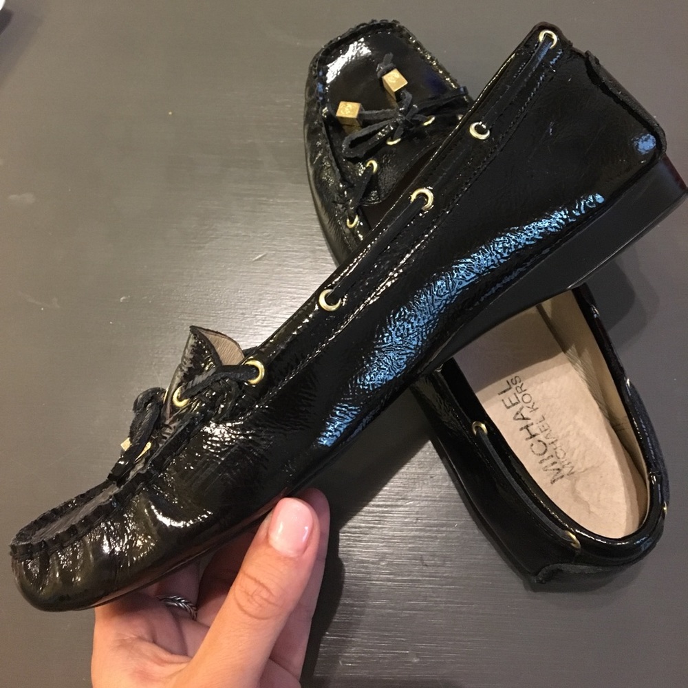 Michael Kors Loafer, patent leather, black, sz 8