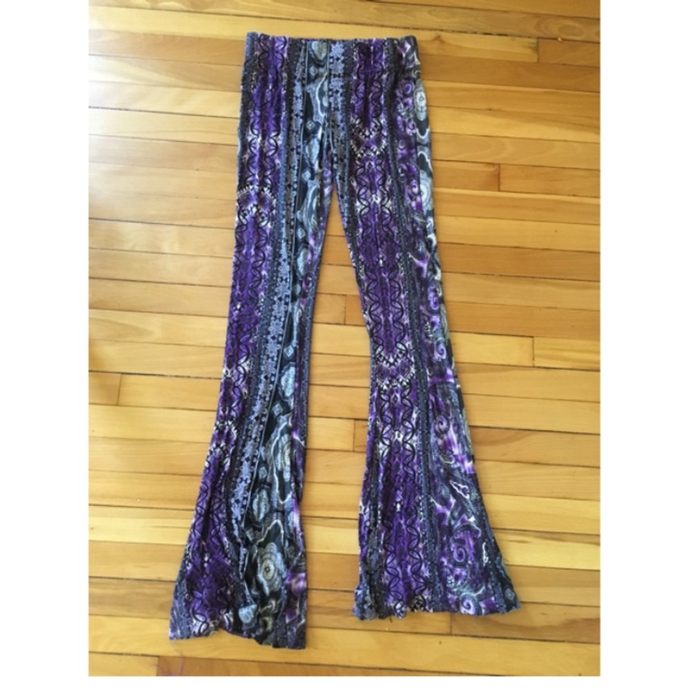 Purple LF Bell Bottom Soft Pants