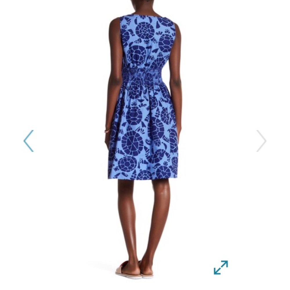 Kate Spade Sea Turtles Smocked Dress NWT pockets - Picture 2 of 2