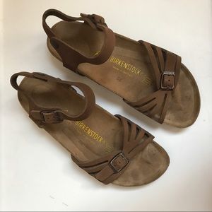 Birkenstock Bali Soft Brown Leather Sandals 39