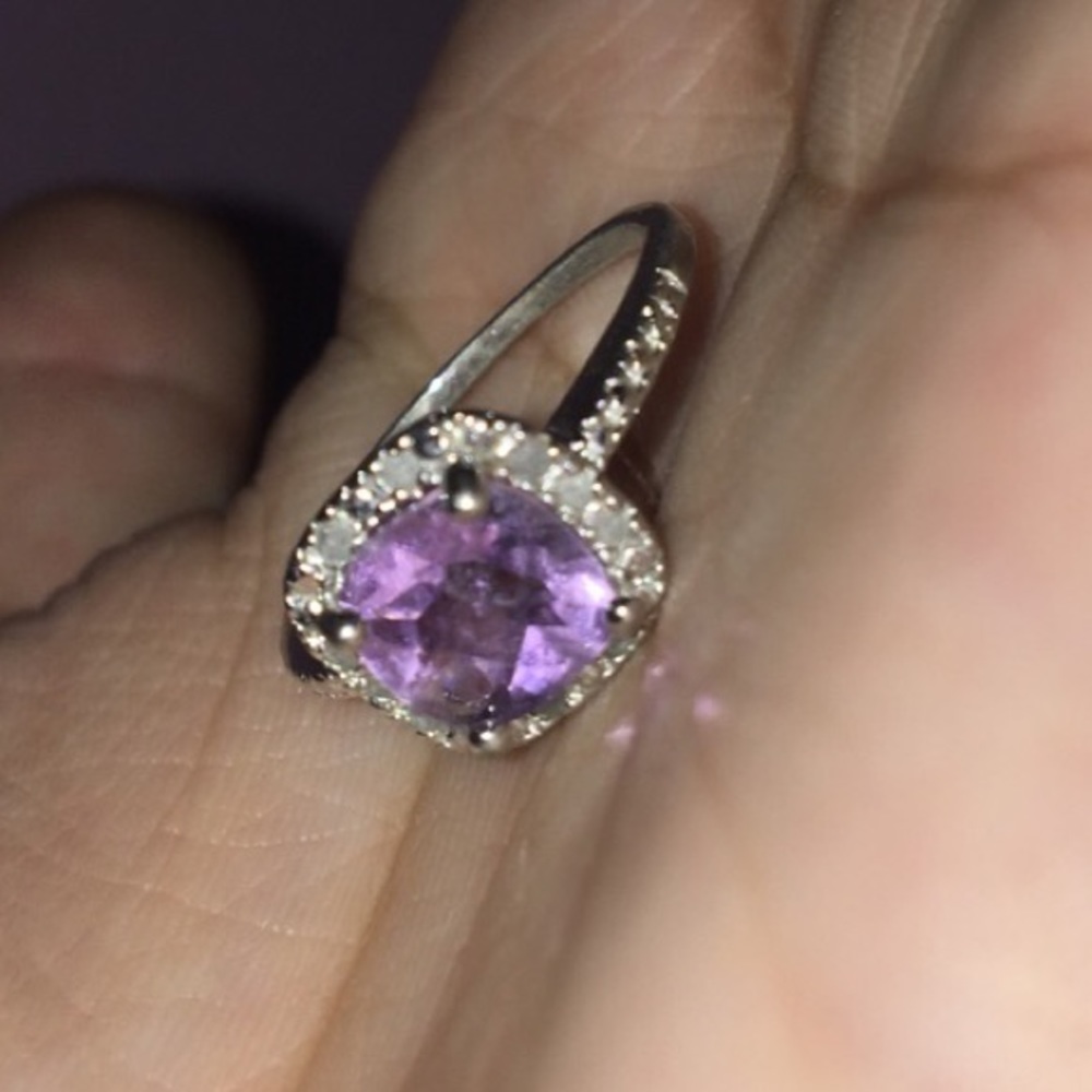 Purple Jewel Silver Ring