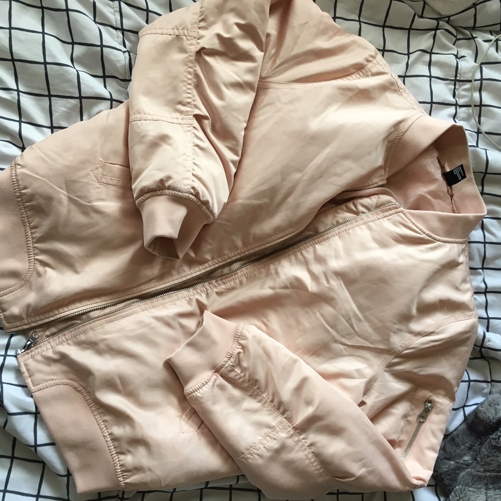 Pink bomber jacket