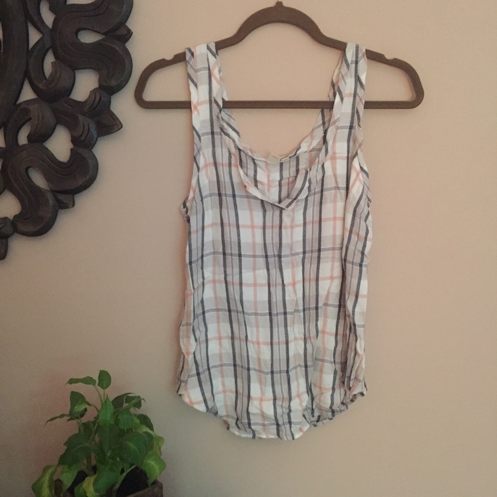 Anthropologie Plaid Tank