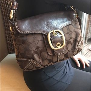 COACH Signature Canvas Shoulder Bag