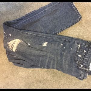 GAP 28r real straight distressed ankle jeans