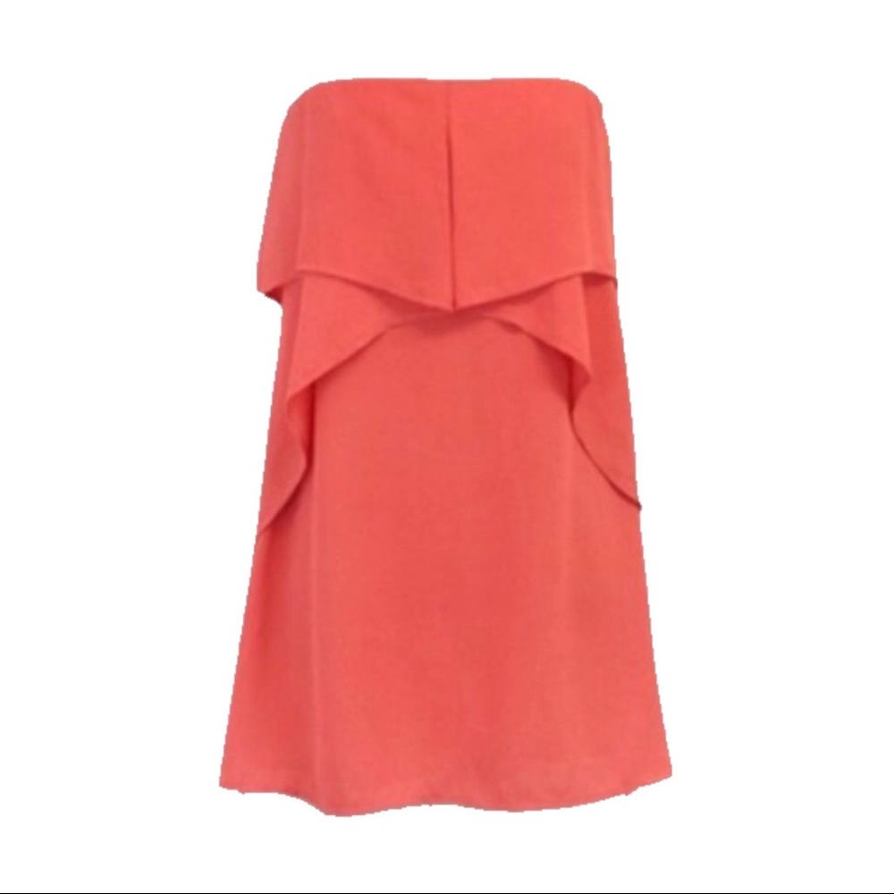 BCBG MaxAzaria Fei Fei Coral Strapless Dress