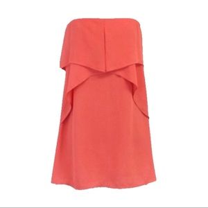 BCBG MaxAzaria Fei Fei Coral Strapless Dress