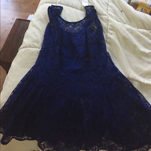 Blue lace dress