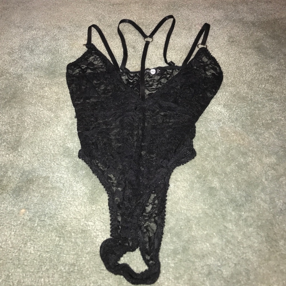 Black Harness Lace Body Suit