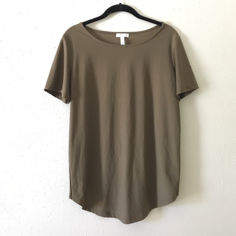 Olive green Leith Open Back Top