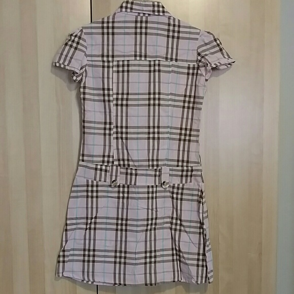 Pink plaid 90s vintage dress - Picture 2 of 5