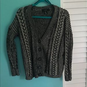 Forever 21 black and white cardigan