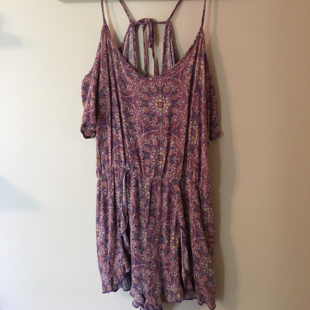Ruffle trim romper