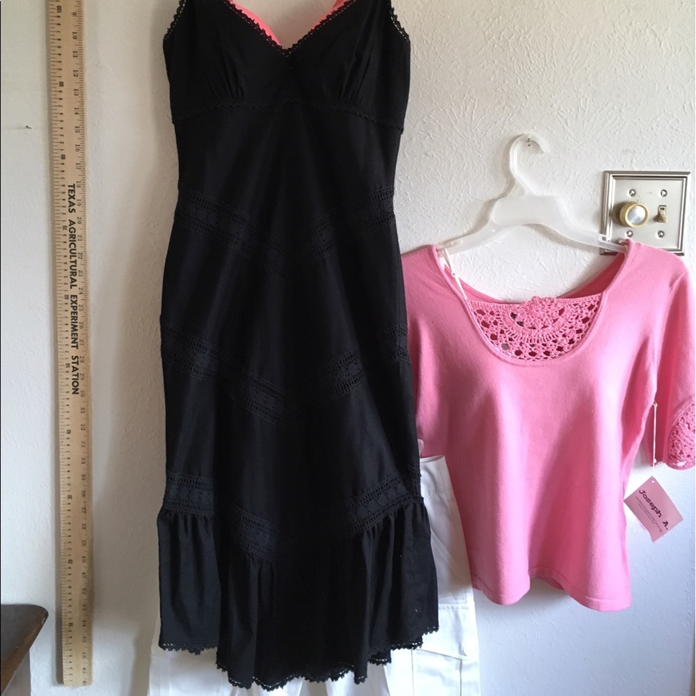 Indian princess NWT Ralph Lauren blk crochet strap