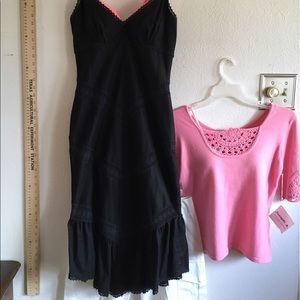 Indian princess NWT Ralph Lauren blk crochet strap