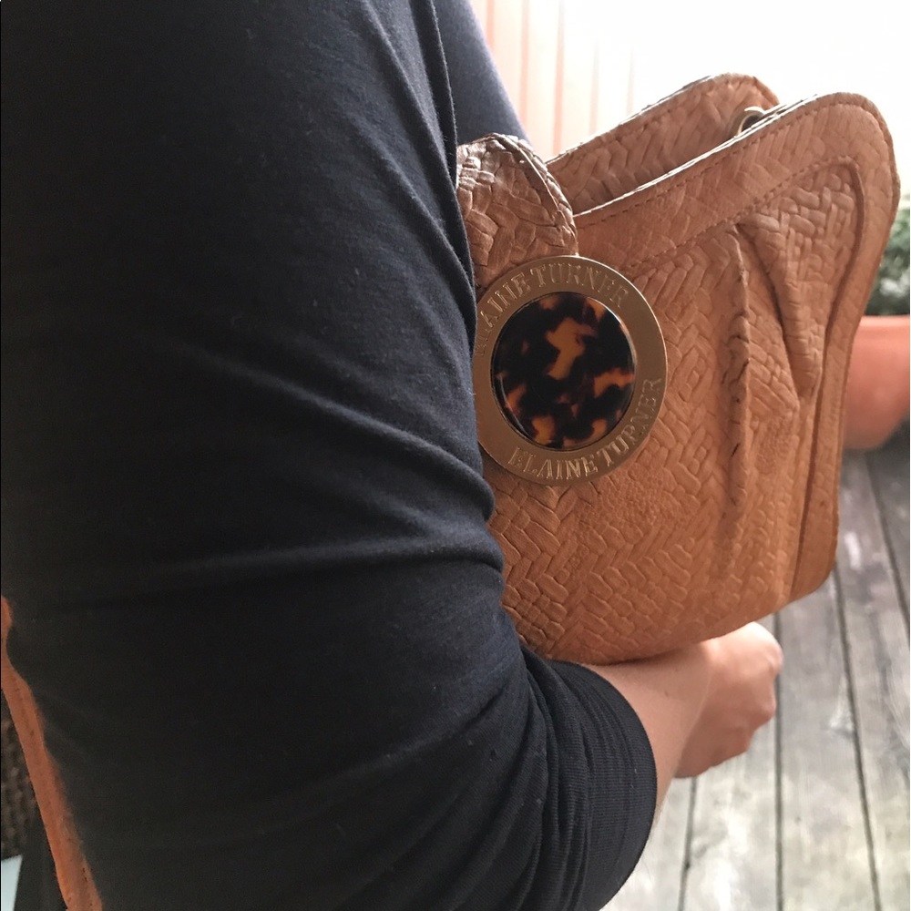 Elaine Turner Croc Leather Clutch