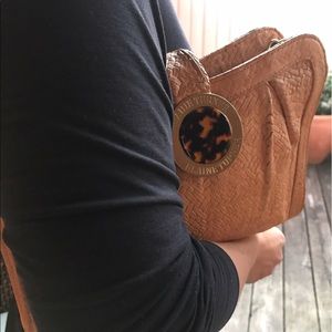 Elaine Turner Croc Leather Clutch