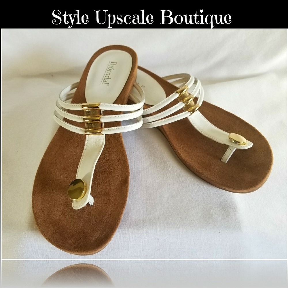 🌼 Björndal White Liz Sandals 🌼