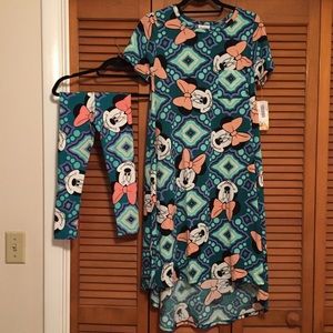 NWT Mommy and Me Disney LuLaRoe Carly and leggings