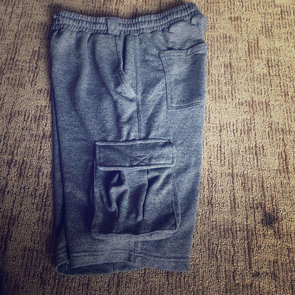 Grey cargo shorts