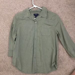Olive green button up