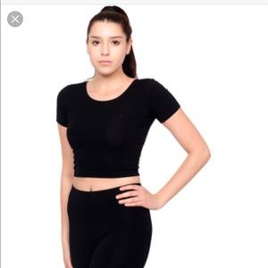 American Apparel | Tops | American Apparel Cotton Spandex Jersey Crop ...