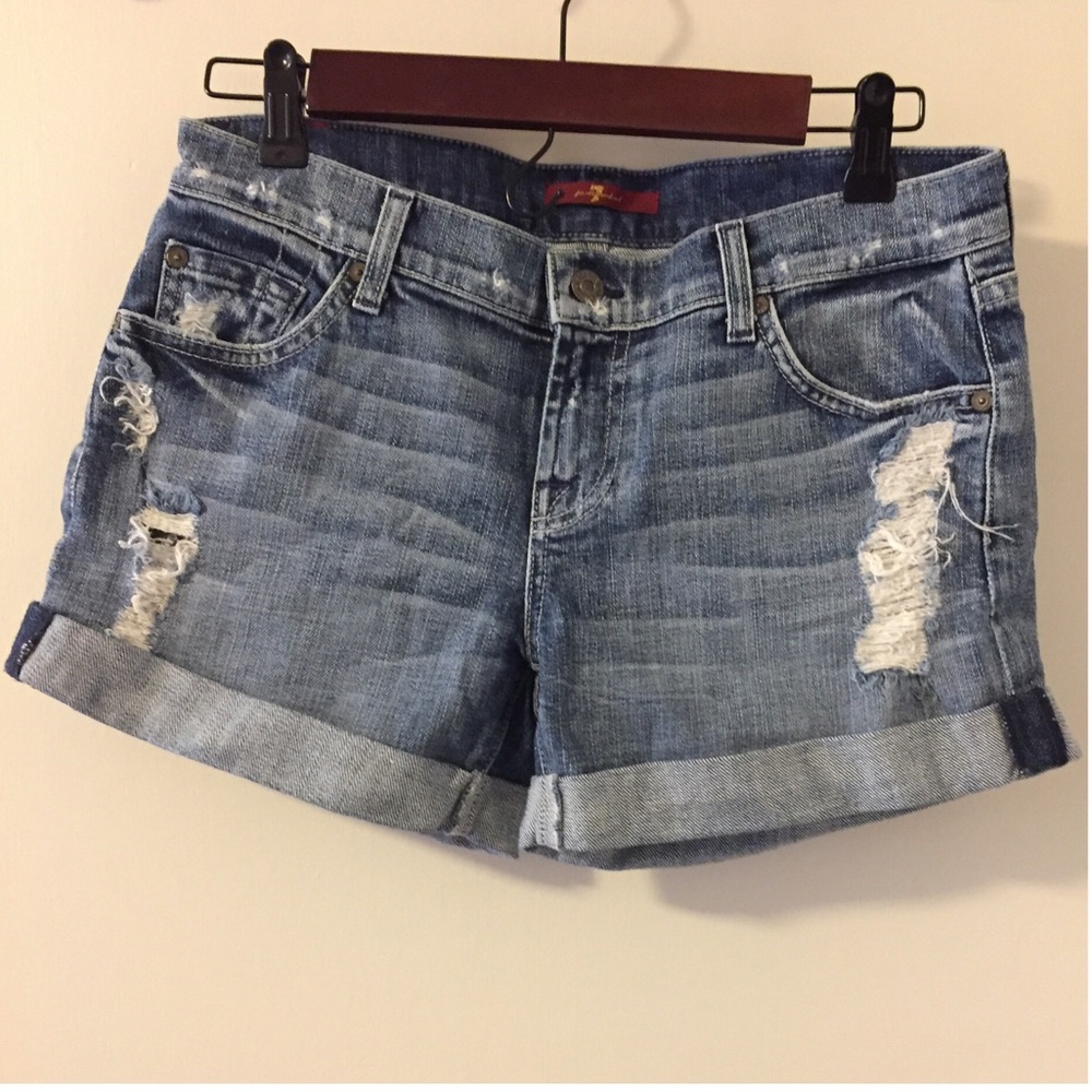 7 for all mankind jean shorts.