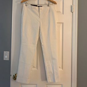 White pin striped dress pants