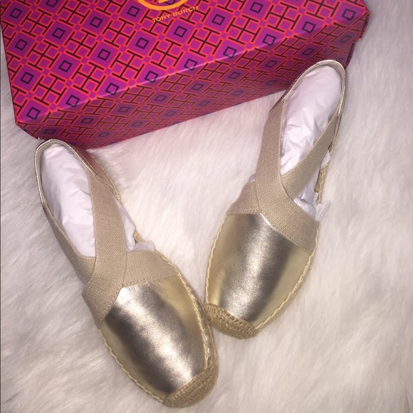 New Tory Burch gold espadrilles - Picture 3 of 6