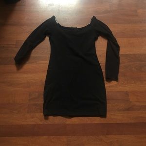 Black Off the Shoulder Dress - Size L