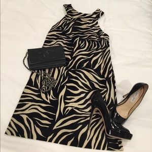 Velvet animal print Milly dress size 2.
