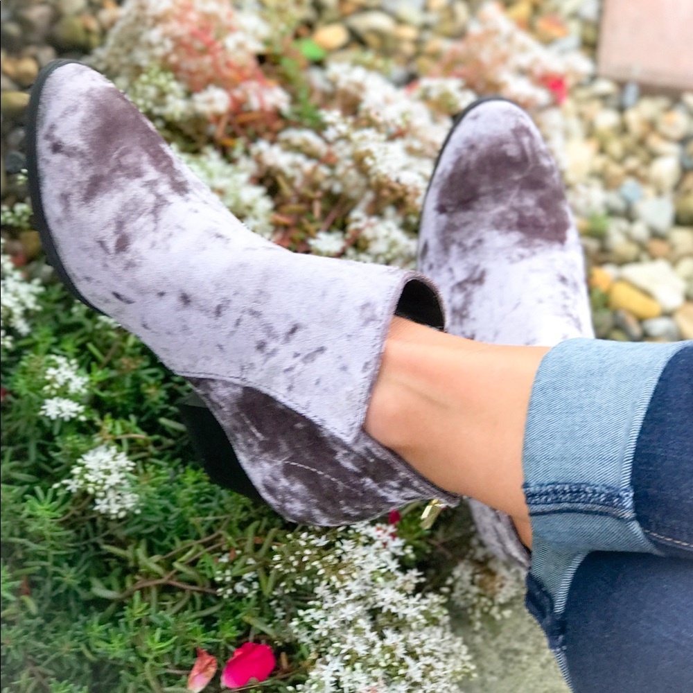 Crushed Suede Booties - Picture 2 of 8