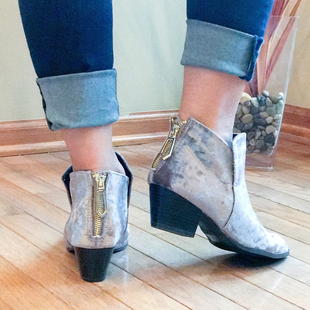 Crushed Suede Booties - Picture 6 of 8